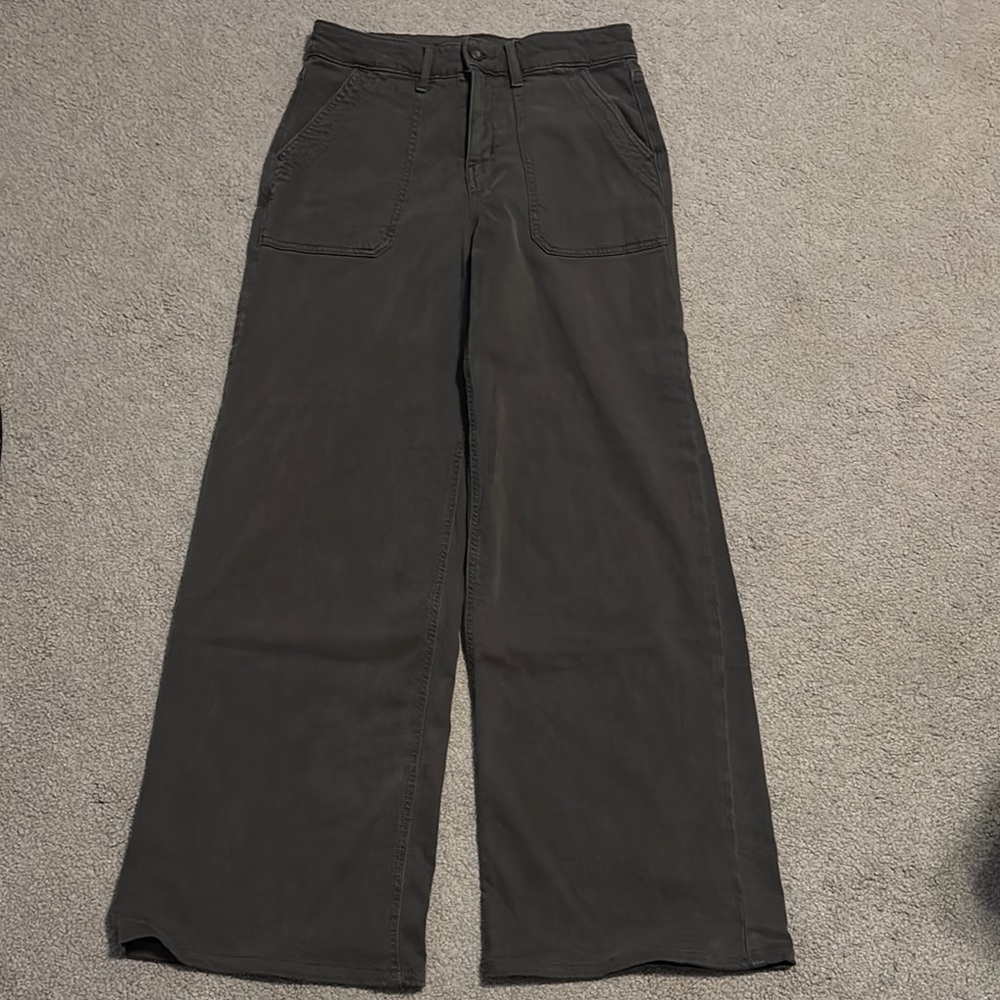 American Eagle Outfitters Wide Leg Pants - Dark Gray